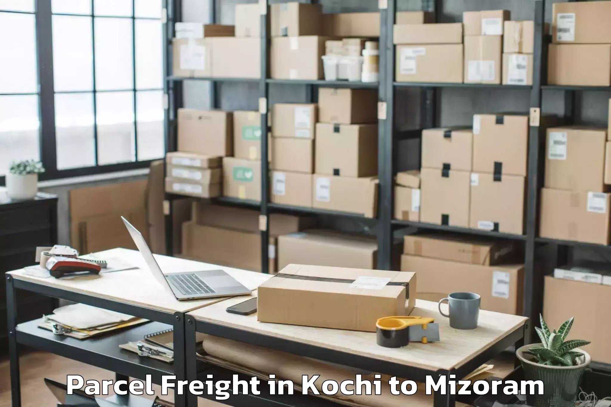 Leading Kochi to Khawzawl Parcel Freight Provider